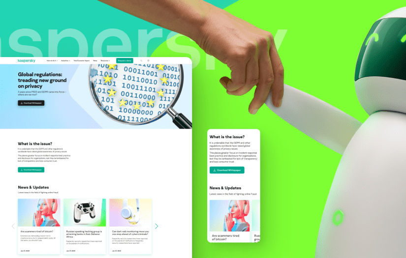 Kaspersky Lab. Fraud Prevention | Website screenshot 2