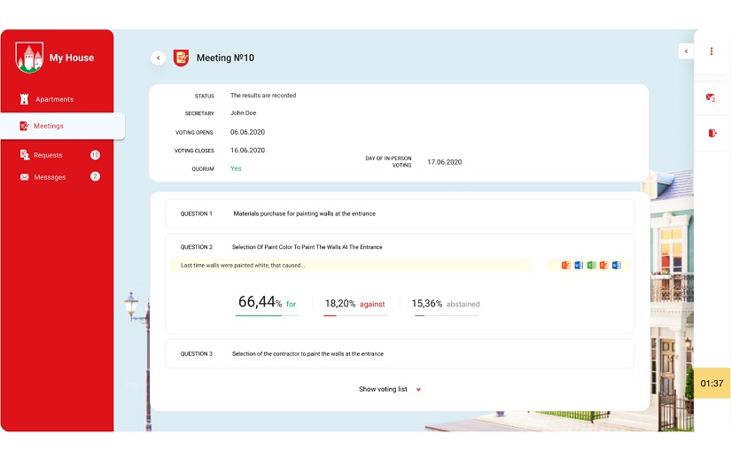 My house - platform for homeowners associations screenshot 1