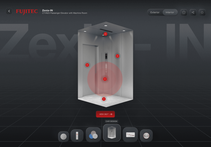 Interactive 3D Sales Enablement App for Fujitec India screenshot 1