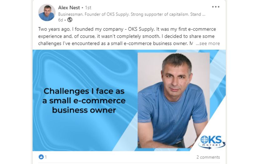 Personal Brand Packaging & Lead Generation on LinkedIn for the CEO of Retail Business screenshot 1