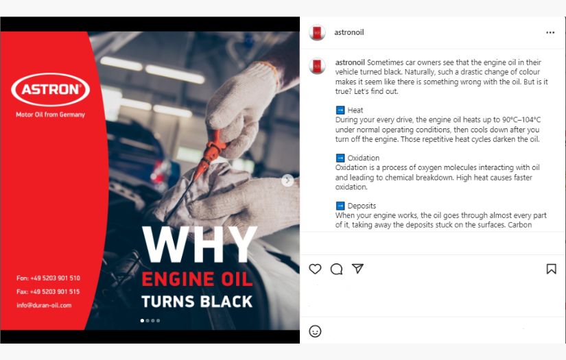 Social Media Content Management for the German Motor Oil Brand screenshot 1