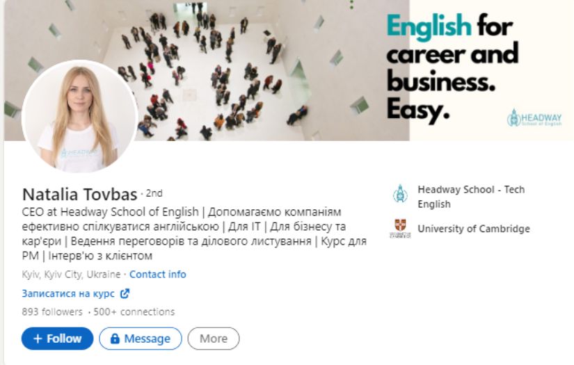 Lead Generation for the Corporate English Courses screenshot 2