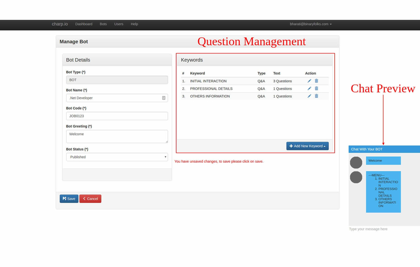 Automated Chatbot screenshot 1