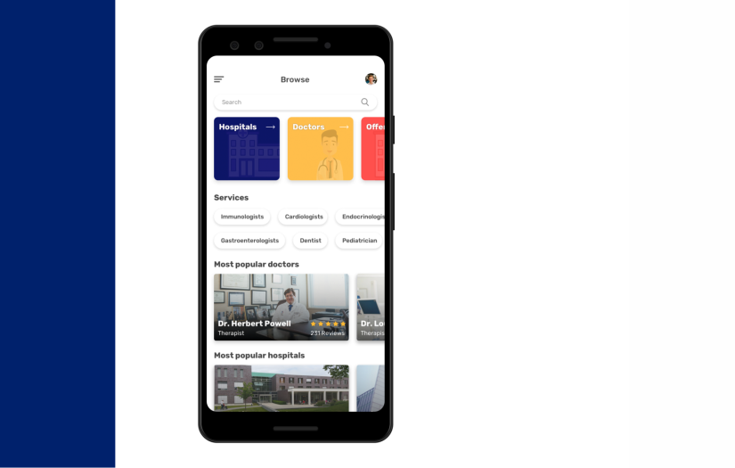 The uber-like healthcare doctors booking platform (United States) screenshot 2