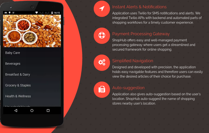 Location Based Mobile Shopping App for Android and iOS screenshot 1