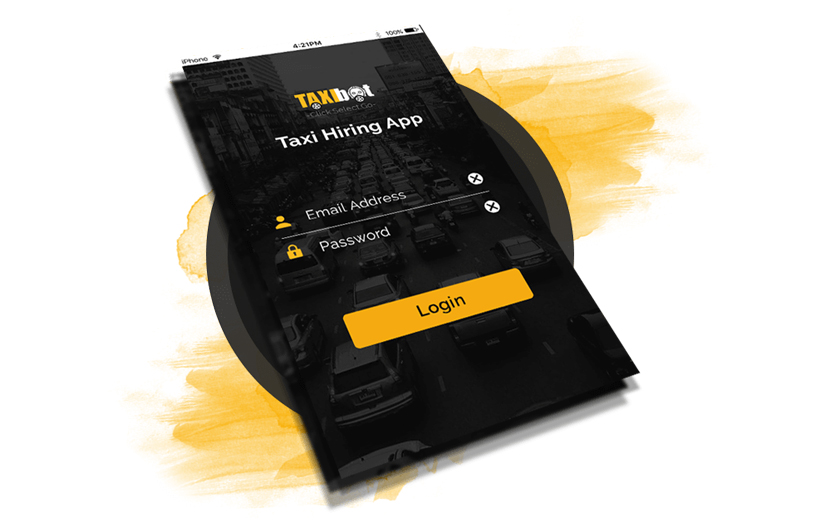 Taxi Hiring Mobile App screenshot 1