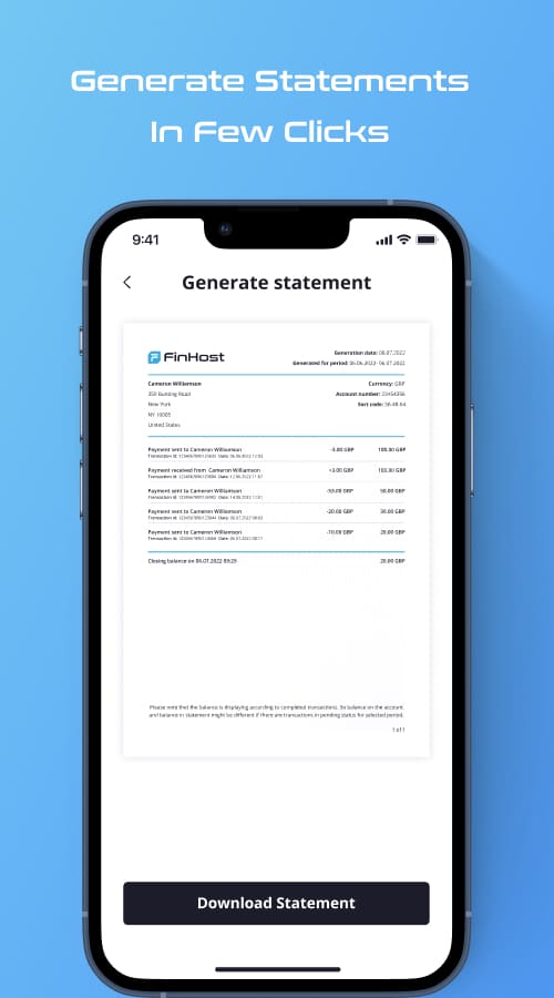 FinHost - Mobile Application screenshot 5