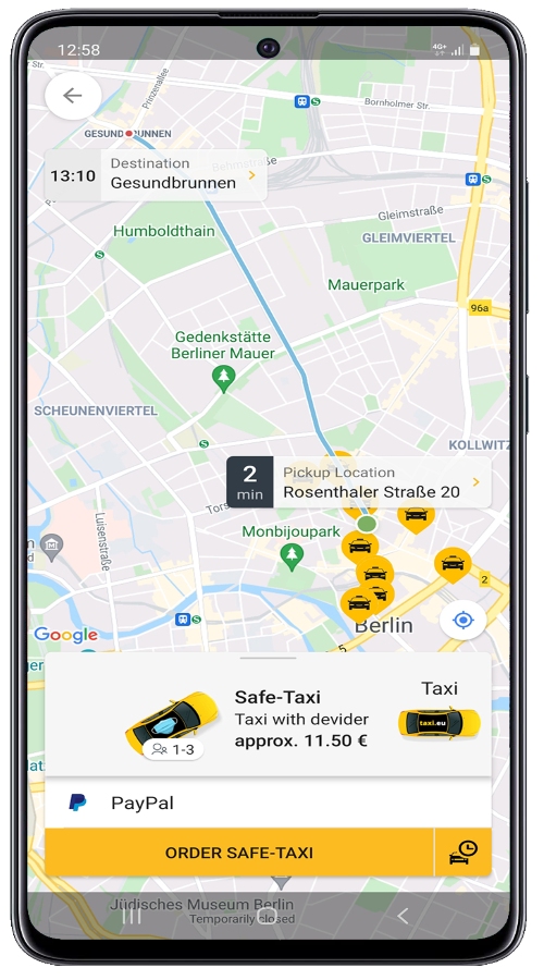Taxi.eu screenshot 2