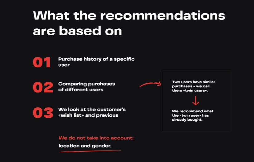 System for personalized recommendations on the Kazan Express website. screenshot 1