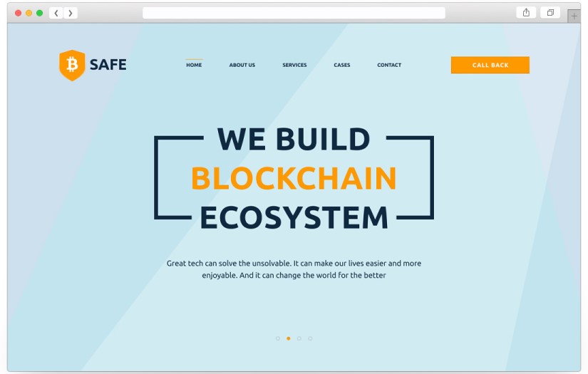 Web development for blockchain development company screenshot 1