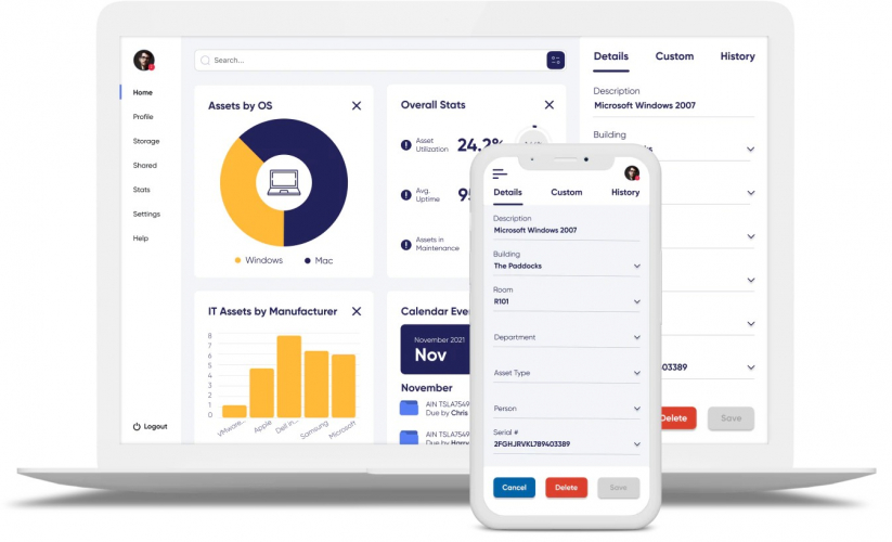 Asset management system for a bank screenshot 1