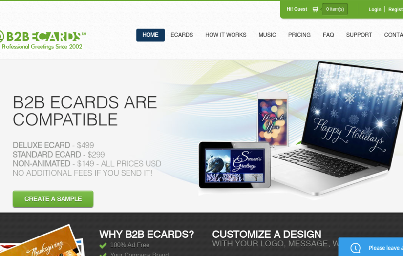 B2B eCards - Customized e Cards screenshot 1