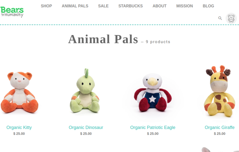 Bears for Humanity - Ecommerce Website screenshot 1