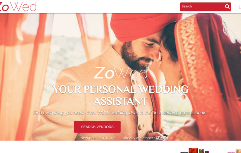 ZoWed - Wedding Planning Portal screenshot 1