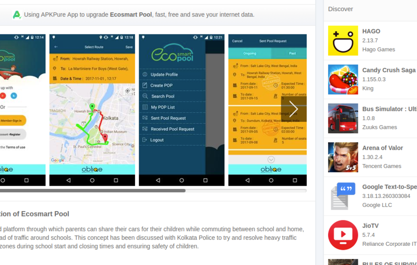 EcosmartPool Car PoolApp - screenshot 1
