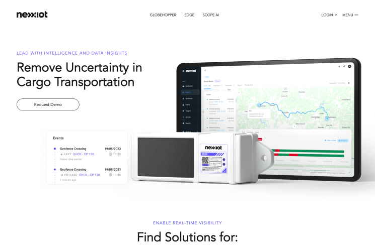 Nexxiot WordPress corporate website screenshot 1