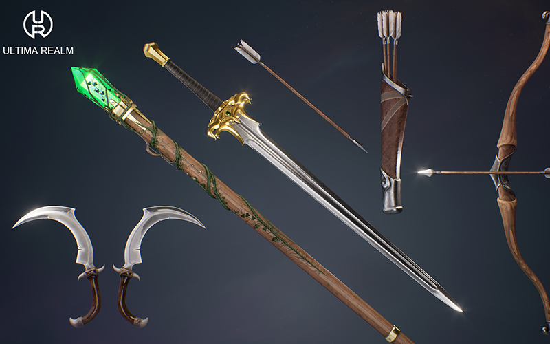 Fantasy Weapons | Game-Ready 3D Model screenshot 1