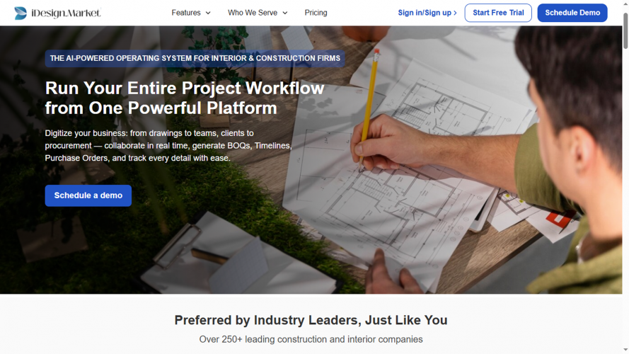 Interior Project Management Platform screenshot 1