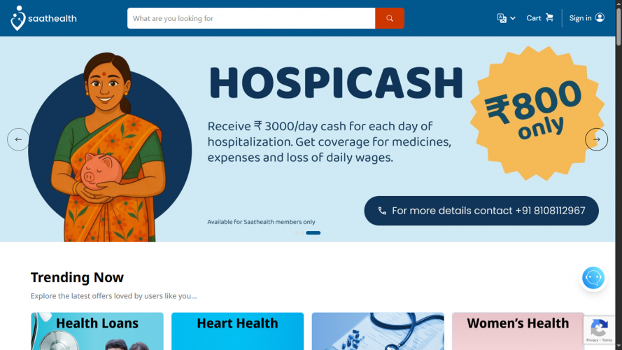 Healthcare Marketplace Website screenshot 1