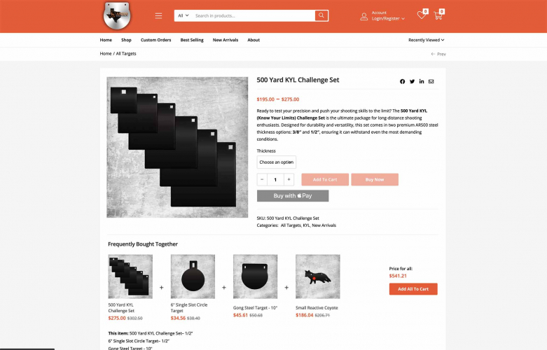 E-Commerce Design & Digital Marketing for Steel Target Co. screenshot 2