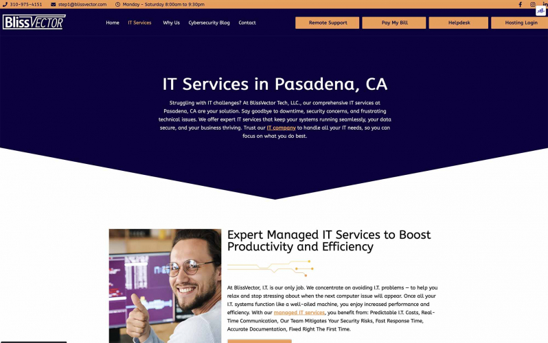 Web Dev, Design & SMM for Cybersecurity & IT Services Co screenshot 1