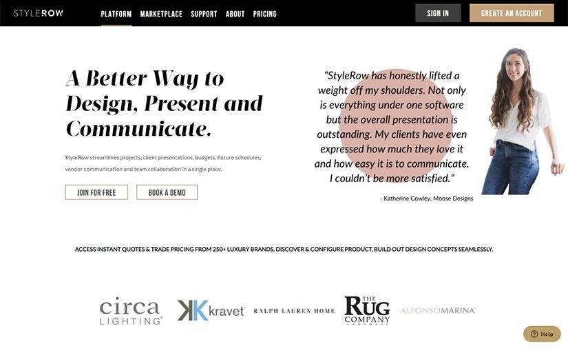 Stylerow - luxury interior design marketplace screenshot 1