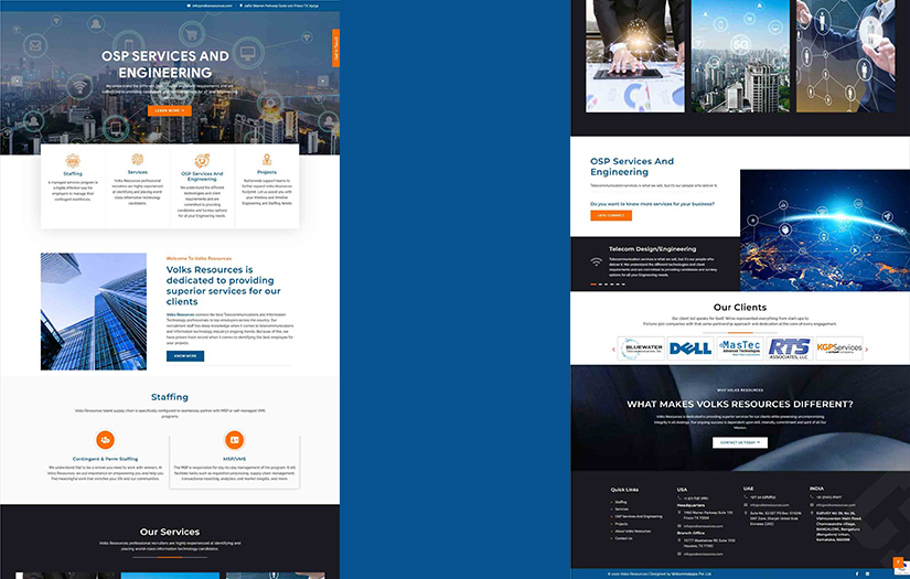 Custom WordPress Web Design For A Telecom Recruitment & Consulting Firm screenshot 1