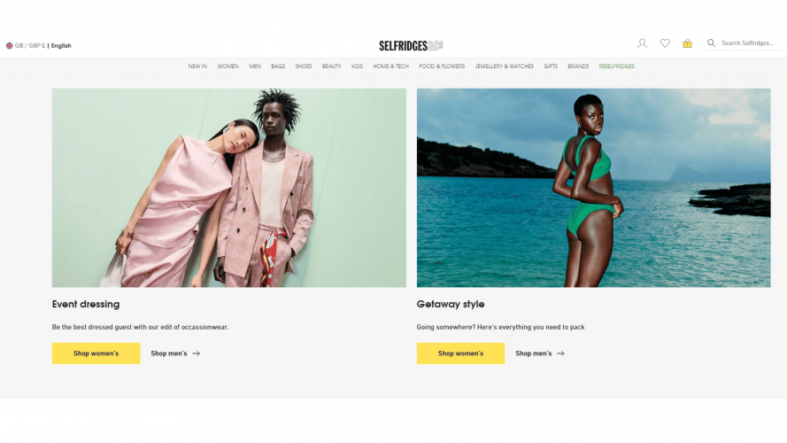 Selfridges - Custom E-Commerce Development screenshot 1