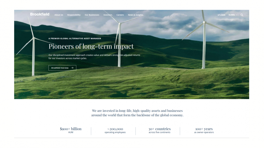 Brookfield Asset Management - UI UX & Website screenshot 1