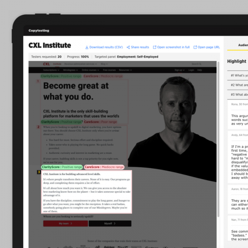 Wynter — Market research tool to improve website UX screenshot 2