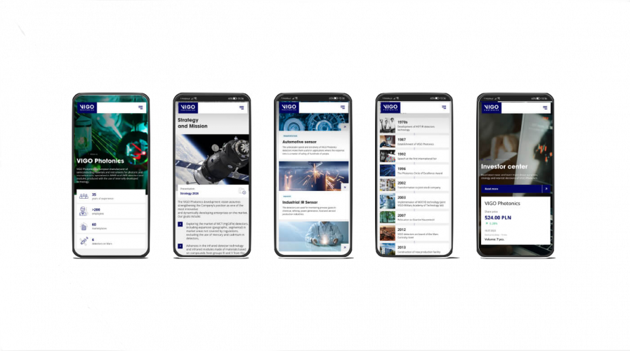Vigo Photonics website screenshot 2