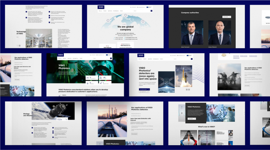 Vigo Photonics website screenshot 3