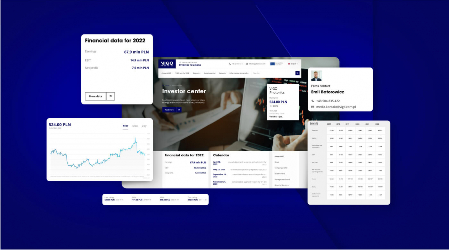 Vigo Photonics website screenshot 4