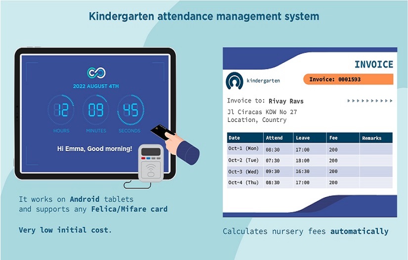 Kindergarten attendance management system screenshot 1
