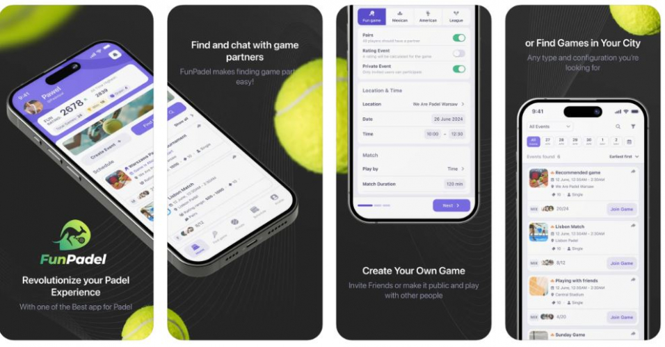 Mobile Application Development for Paddle Tennis screenshot 1