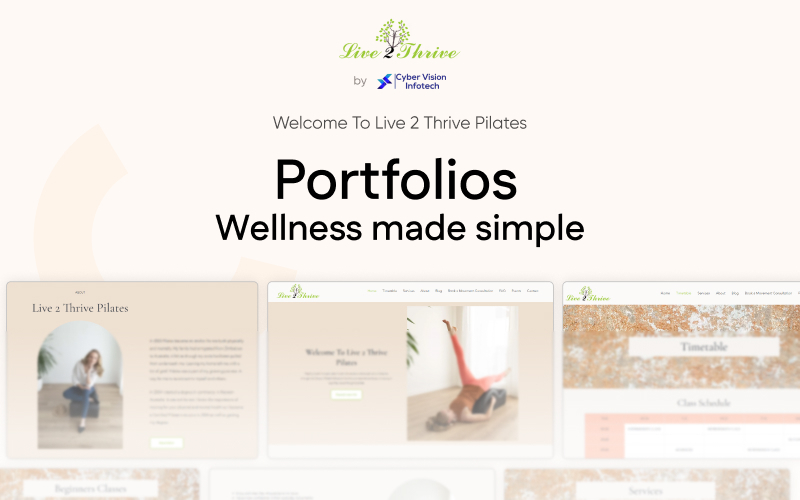 Live2Thrive Pilates- Web Development screenshot 2
