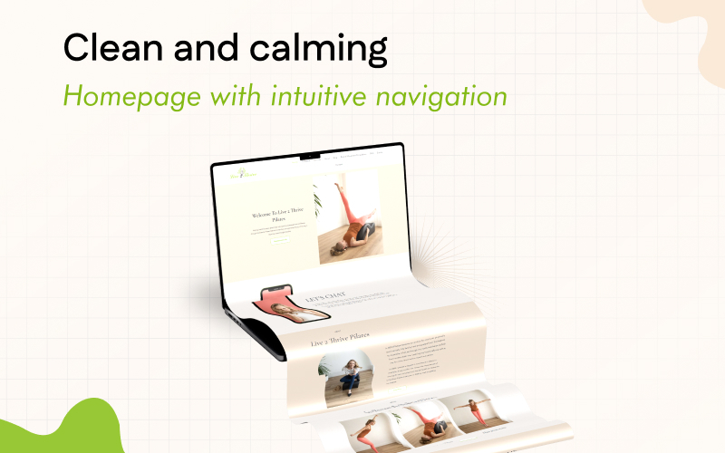 Live2Thrive Pilates- Web Development screenshot 1