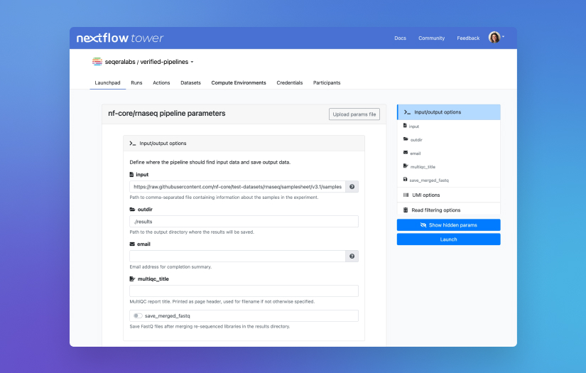 Nextflow Tower - Platform for managing data analysis pipelines screenshot 4