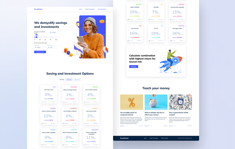 The SaveStack exchange investment stock platform screenshot 1
