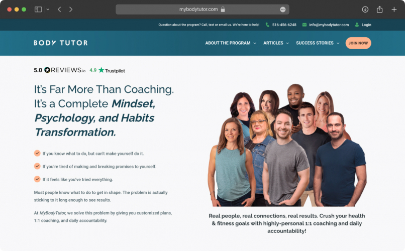 A customized site for customized coaching screenshot 1