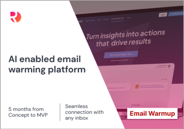 AI enabled email warming platform screenshot 1
