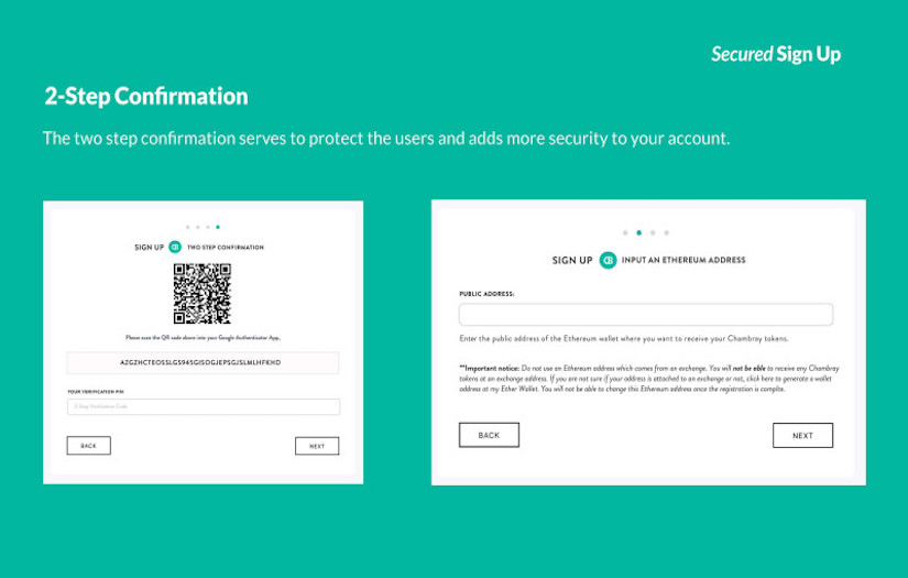 Chambray ICO Concept screenshot 4