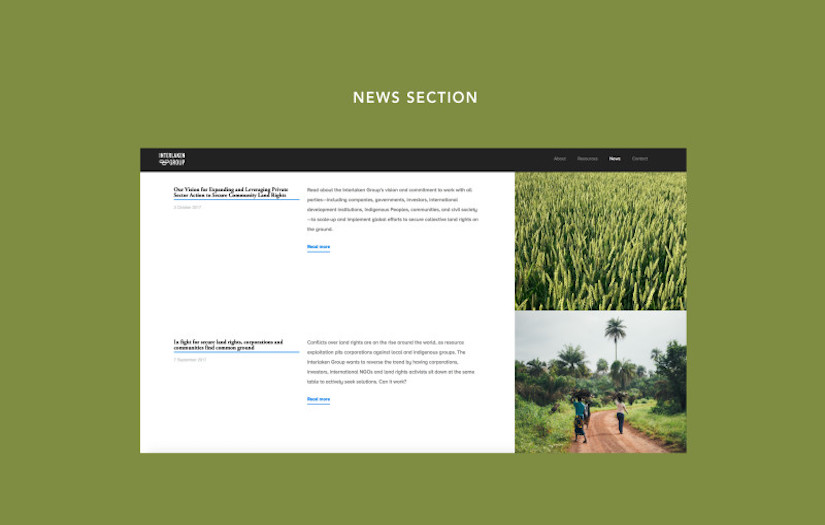 Interlaken Group Website screenshot 4