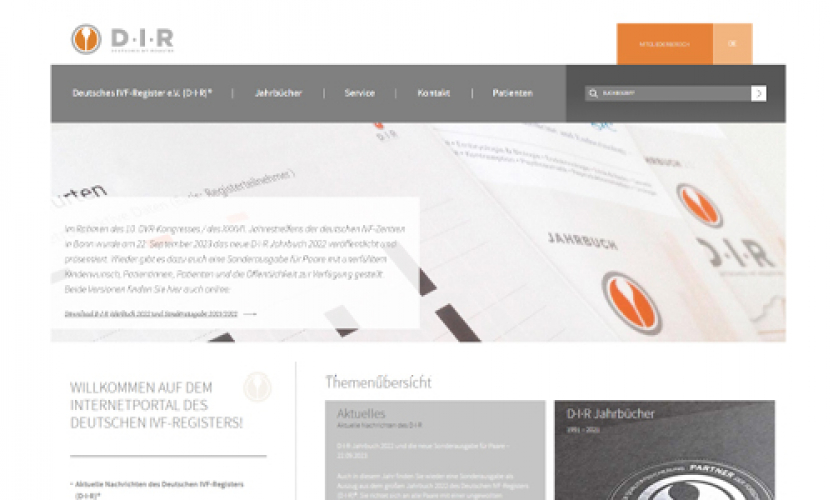 DIR Website (Wordpress) screenshot 1