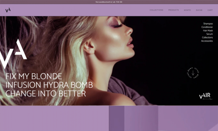 Vair Beauty Website (Shopify Dawn Theme) screenshot 1