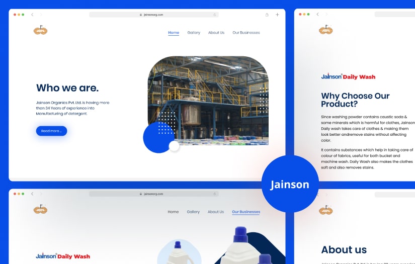 Jainson | Website screenshot 1