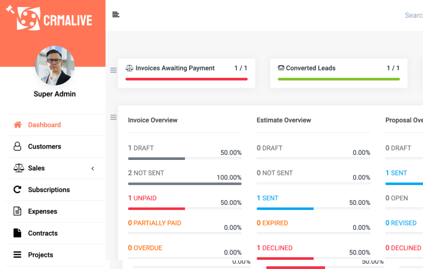 Project Management System screenshot 2