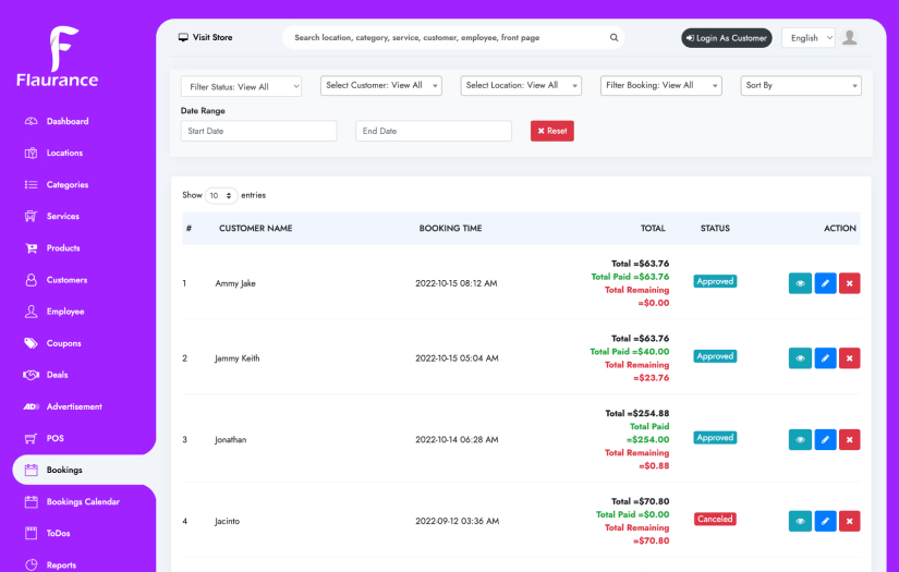 Salon Management System screenshot 2