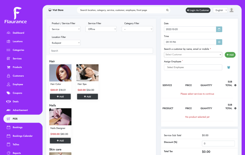 Salon Management System screenshot 1