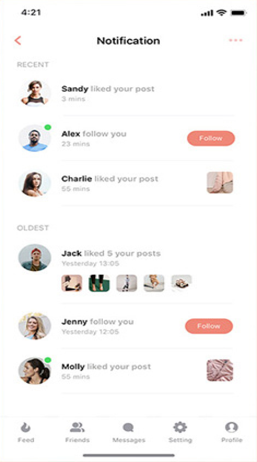 Social Networking Application screenshot 2